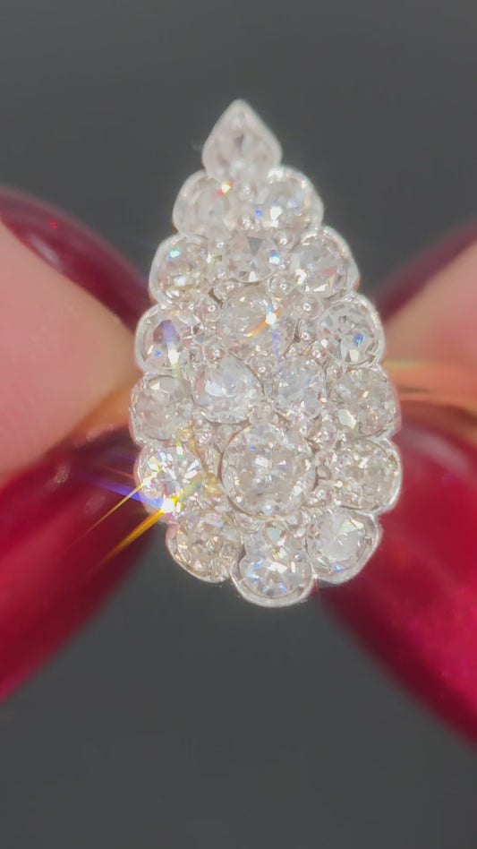 18ct Gold, 1ct, Old European Cut Diamond Ring. With WGI Report.