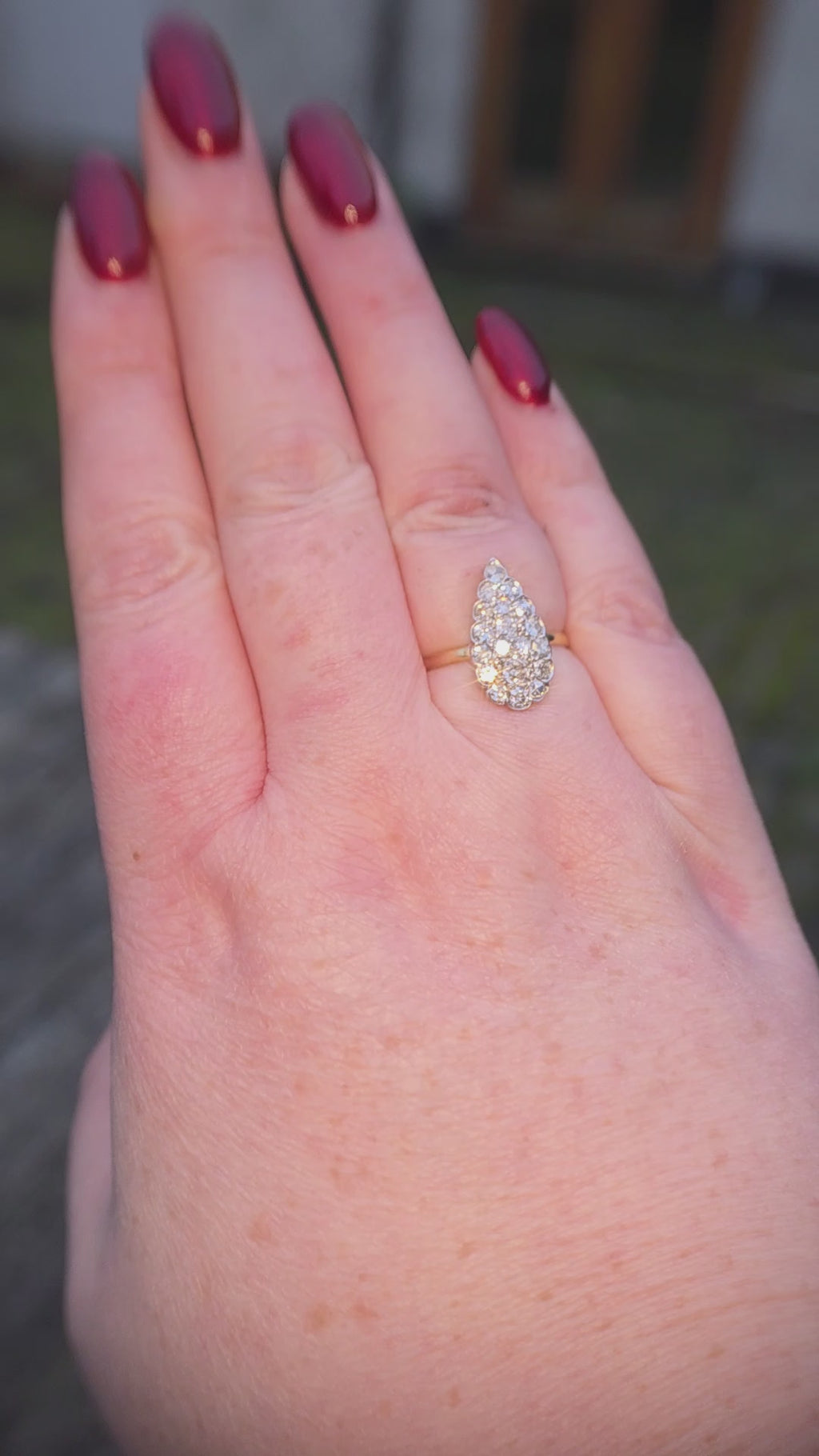 18ct Gold, 1ct, Old European Cut Diamond Ring. With WGI Report.