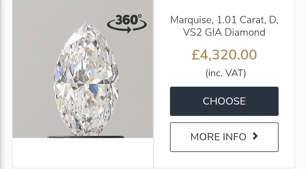 1.01ct D/VS2 Marquise Diamond Engagement Ring in 950 Platinum. WGI & GIA Certified. RRP £12,000. Size O.