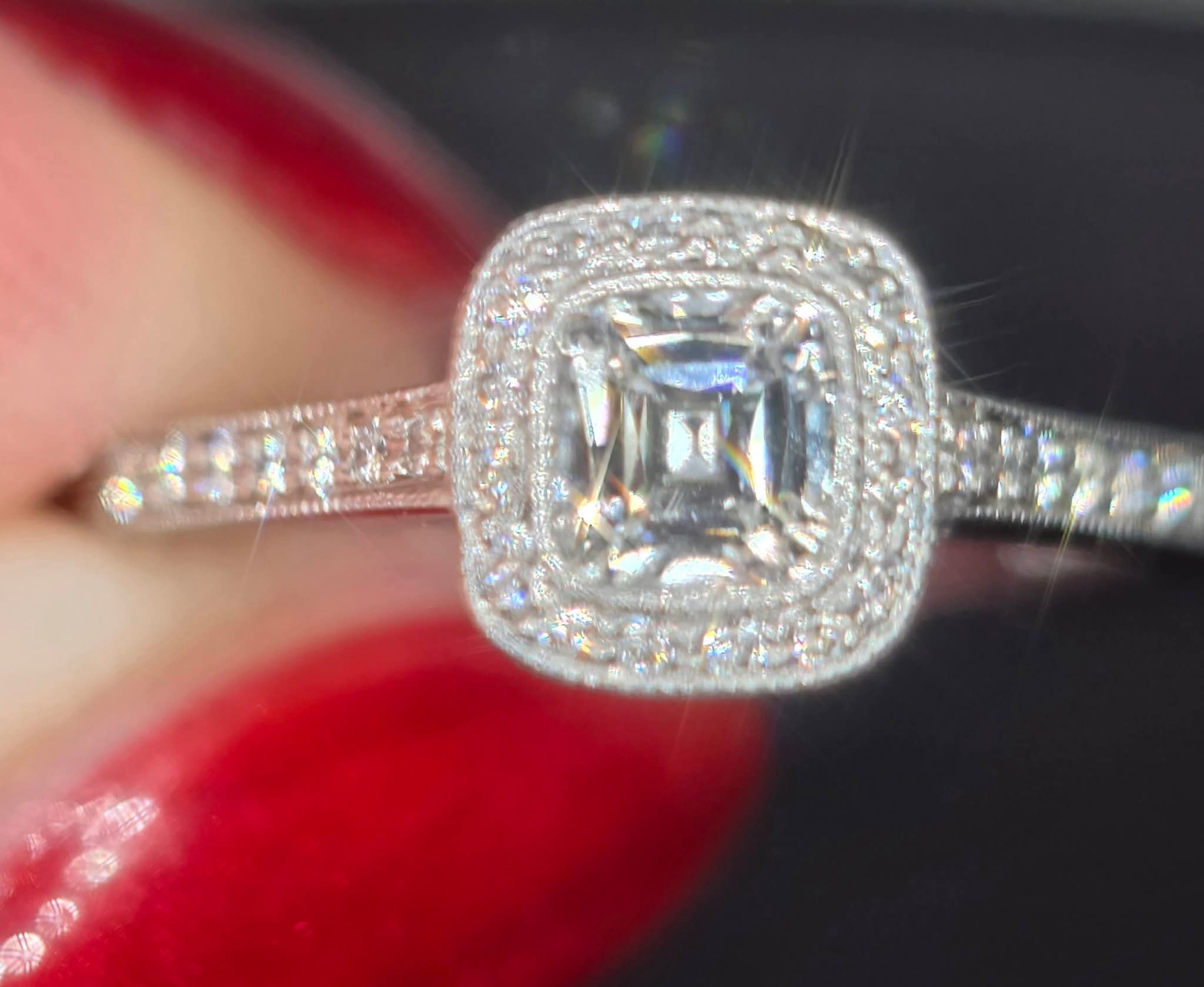 Genuine Tiffany Legacy (Discontinued) VS Diamond Ring. Size L 1/2. Comes With WGI Certification.
