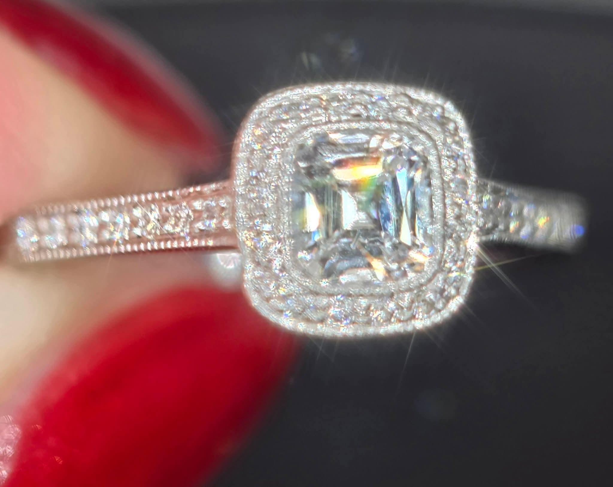 Genuine Tiffany Legacy (Discontinued) VS Diamond Ring. Size L 1/2. Comes With WGI Certification.