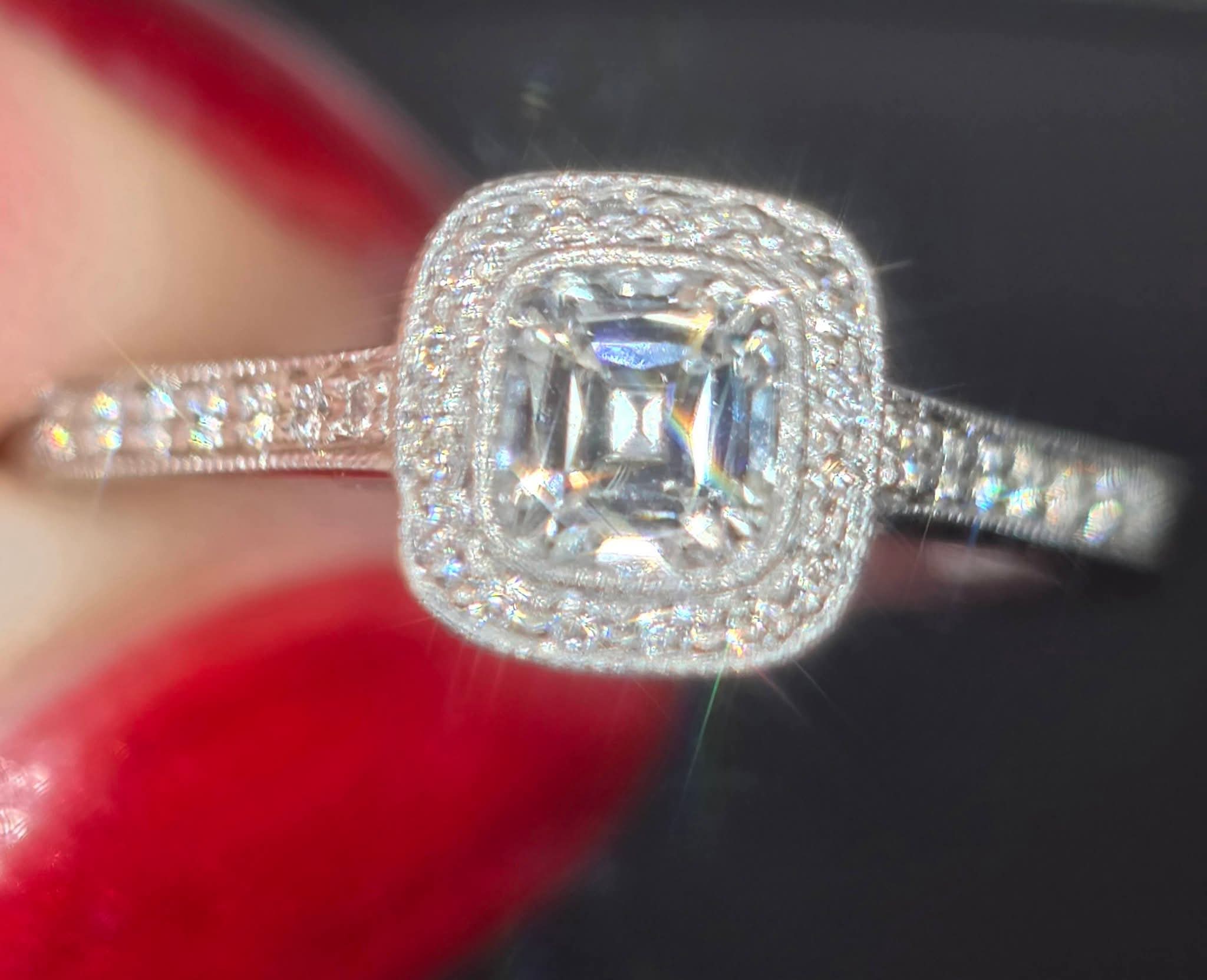 Genuine Tiffany Legacy (Discontinued) VS Diamond Ring. Size L 1/2. Comes With WGI Certification.