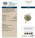 18ct Gold, 1.51ct Champagne & White Diamond Ring. Size N.