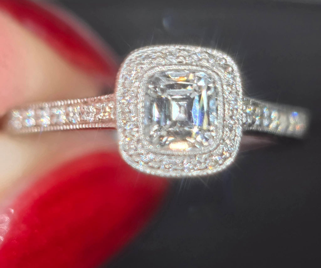 Genuine Tiffany Legacy (Discontinued) VS Diamond Ring. Size L 1/2. Comes With WGI Certification.