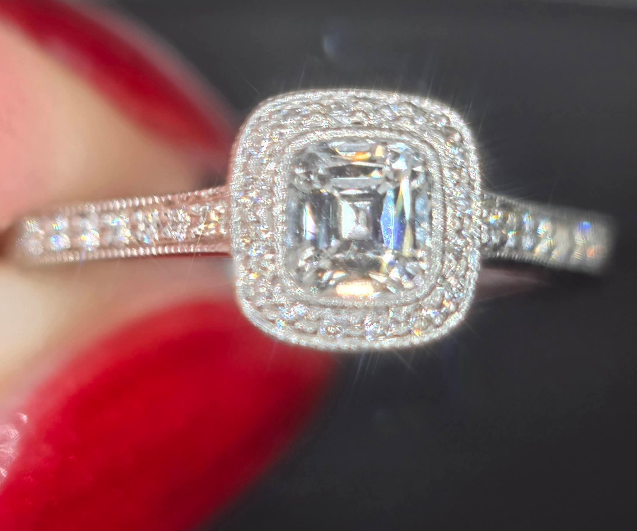 Genuine Tiffany Legacy (Discontinued) VS Diamond Ring. Size L 1/2. Comes With WGI Certification.